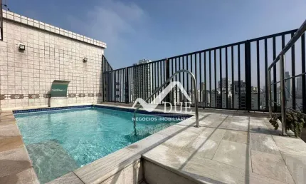 COBERTURA DUPLEX ALTO PADRÃO  com 3 dormitórios à venda, 257 m² por R$ 2.800.000 - Ponta da Praia - Santos/SP