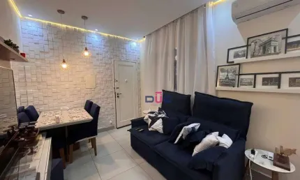 Apartamento com 2 dormitórios à venda, 57 m² por r$ 450.000,00 - boqueirão - santos/sp