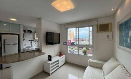 Apartamento porteira fechada com 1 dormitório à venda, 37 m² por R$ 400.000 - Boqueirão - Santos/SP