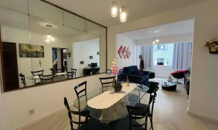 Apartamento financiável 1 quarto com vista mar. apto em prédio esquina com a praia. 1 vaga , à venda, 65 m² por r$ 460.000 - josé menino - santos/sp