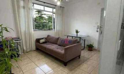 Apartamento com 2 dormitórios, 2 andar sem elevador esquina com canal 1  à venda, 66 m² por R$ 300.000 - Marapé - Santos/SP
