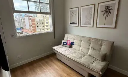 Apartamento com 1 dormitório à venda, 36 m² por r$ 335.000 - embaré - santos/sp