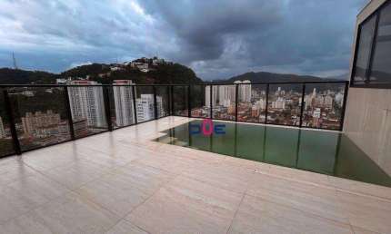 Cobertura com 3 dormitórios à venda, 160 m² por R$ 2.800.000 - José Menino - Santos/SP