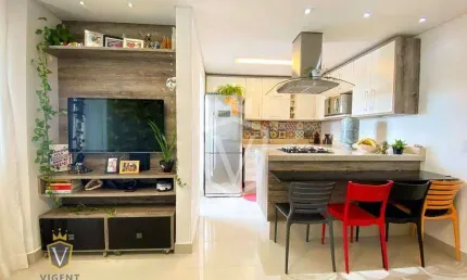 Apartamento com 2 dormitórios para alugar, 48 m² por R$ 2.610,00/mês - Nova Cidade Jardim - Jundiaí/SP