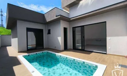 Casa térrea com 03 suítes e piscina a venda, condominio gran ville-itupeva -sp