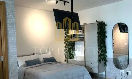 maravilhoso apartamento studio luxuosamente mobiliado no jardim aquarius