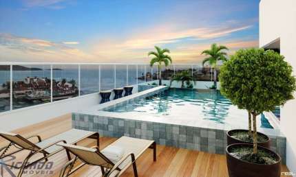 Super lançamento apartamento 4 quartos de frente para o mar da Prainha de Muquiçaba, com uma belíssima vista para a Praia do Morro.