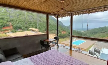 Chácara com Casa Duplex luxo à venda nas Montanhas de Guarapari - Buenos Aires, Vista Esplendorosa para o mar e Pedra do Elefante
