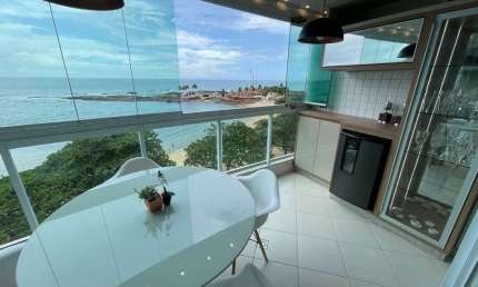 Apartamento 3 quartos, sendo 2 suítes à venda de frente para mar Praia das Castanheiras, Centro, Guarapari - ES.