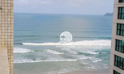 Pitangueiras – calçadão com maravilhosa vista mar, amplo apartamento claro e super arejado, localização privilegiada.