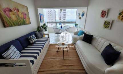 PITANGUEIRAS – UMA QUADRA DA PRAIA, MARAVILHOSO APTO TOTALMENTE REFORMADO E DECORADO, COM 140 M² ÚTEIS, BELÍSSIMA VISA MAR, 01 VAGA DE GARAGEM