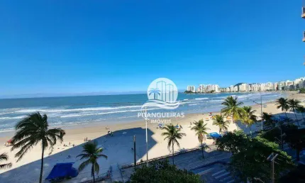 Apartamento amplo frente ao mar com linda vista na Praia das Pitangueiras