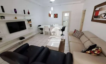 Apartamento amplo mobiliado 1 vaga de garagem 1 quadra da praia