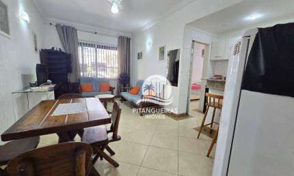 Apartamento com 1 dormitório para alugar, 55 m² - Pitangueiras - Guarujá/SP