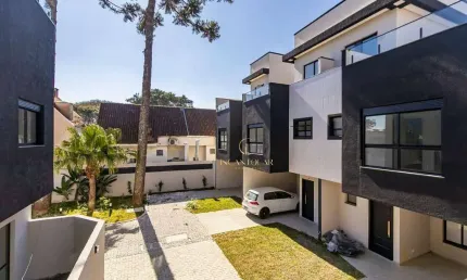 Sobrado tríplex em condomínio à venda no cajuru  3 dormitórios (1 suíte), 136m² | terraço com sala íntima | 2 vagas | r$ 876.000,00