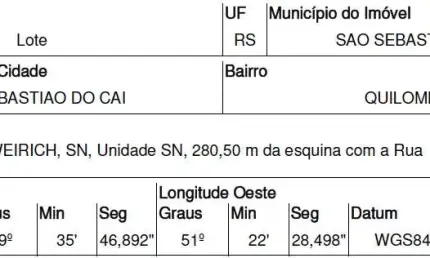 Oportunidade Única em SAO SEBASTIAO DO CAI - RS | Tipo: Terreno | Negociação: Venda Direta Online  | Situação: Imóvel