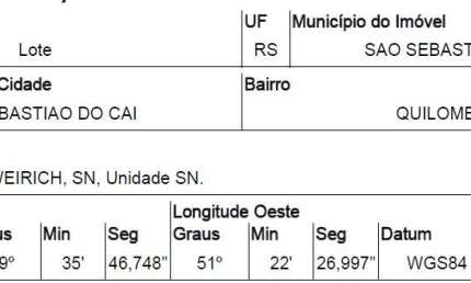 Oportunidade Única em SAO SEBASTIAO DO CAI - RS | Tipo: Terreno | Negociação: Venda Direta Online  | Situação: Imóvel