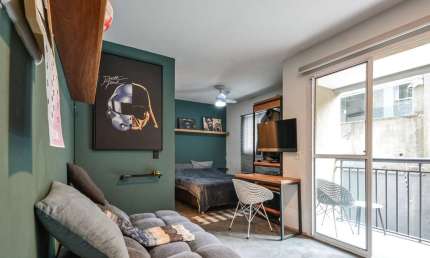 Agradável studio para venda com 1 quarto, sendo 1 suíte, 27.71m²