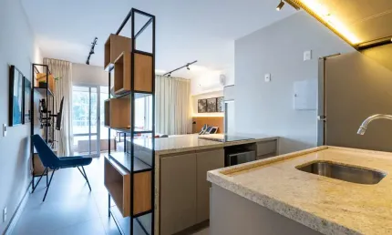 Elegante studio para venda em Campo Belo com 1 quarto, 40m²
