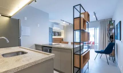 Elegante studio para venda em Campo Belo com 1 quarto, 40m²