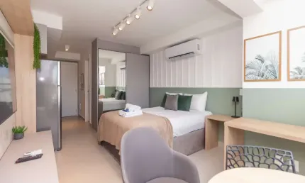 Elegante apartamento tipo para venda em alto da boa vista com 1 quarto, sendo 1 suíte, 25m²