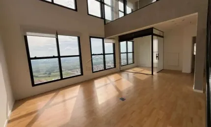 Sala duplex no Jd. Aquárius com 82 m², vista livre e definitiva