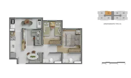 Apartamento com 2 quartos à venda na Rua Raimundo Barbosa Nogueira, Palmeiras de São José, São José dos Campos