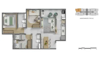 Apartamento com 3 quartos à venda na Rua Raimundo Barbosa Nogueira, Palmeiras de São José, São José dos Campos
