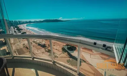 Apartamento frente para o mar 3 quartos (2 suítes) praia do morro, guarapari/es