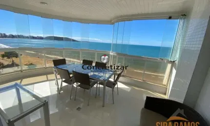 Apartamento frente para o mar 3 quartos (1 suíte) praia do morro, guarapari/es