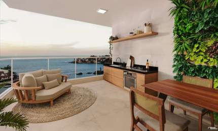 Apartamento com 2, 3 e 4 Quartos de frente para o mar da Prainha, Guarapari-ES