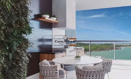 Apartamento com 3 Quartos frente mar da Praia do Cerca - Guarapari-ES