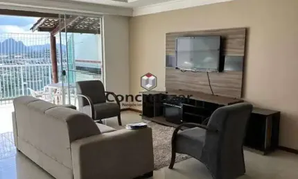 Imperdível cobertura à venda em Guarapari-ES, Praia do Morro! 3 quartos, 1 suíte, 2 salas, 2 vagas de garagem, 163m²!