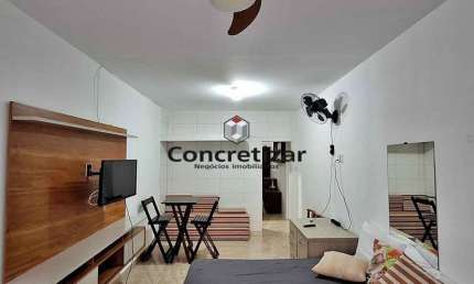 kitnet para locação no Centro de Guarapari-ES: 1 quarto, 1 sala, 1 vaga de garagem, 37m² de área. Venha conferir!