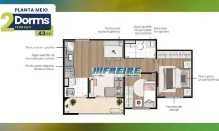 Apartamento com 2 dormitórios à venda, 43 m² por r$ 392.300,00 - campestre - santo andré/sp