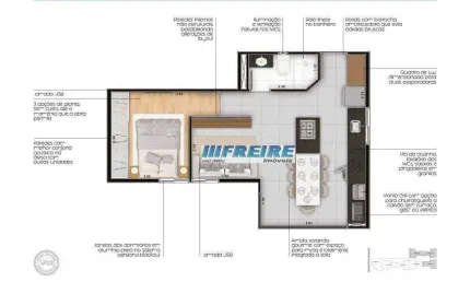 Apartamento com 1 dormitório à venda, 38 m² por R$ 309.255,87 - Vila Príncipe de Gales - Santo André/SP