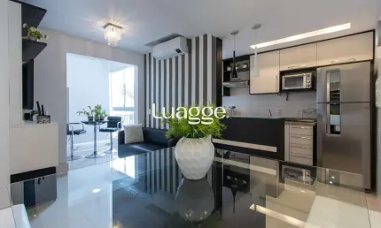 Apartamento semi-mobiliado 2 dormitórios sendo 1 suíte e vaga escritura, no Condomínio Veríssimo