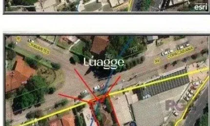 Terreno plano com 439m², localizado na avenida copacabana, no limite entre os bairros tristeza e assunção