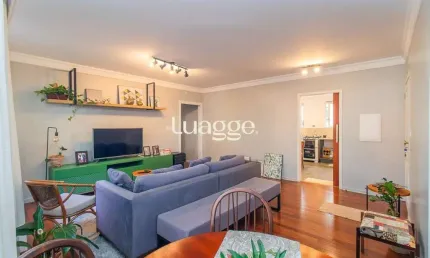 Amplo apartamento de 127m² com 3 dormitórios e 2 vagas