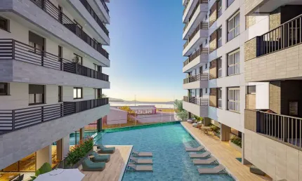 Apartamento com 3 quartos, 3 suítes à venda, com 129 m² no bairro praia comprida - sj/sc