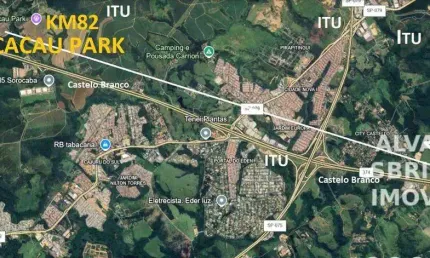 Área industrial e comercial a 10km do CACAU PARK.  Com 3.1 milhoes de ms2.  Com frente de 1 km linear beirando a Rodovia Castelo Banco (km75)