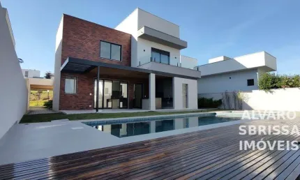 Casa com piscina e 4 suítes à venda no Condomínio Villas do Golfe em Itu SP  At.503m2 Ac.326m2
