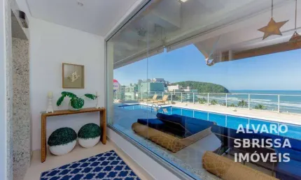 Apartamento Cobertura Penthouse pé na areia, 9 suites, 9 vagas cobertas, 696m², Riviera de São Lourenço em Bertioga SP.