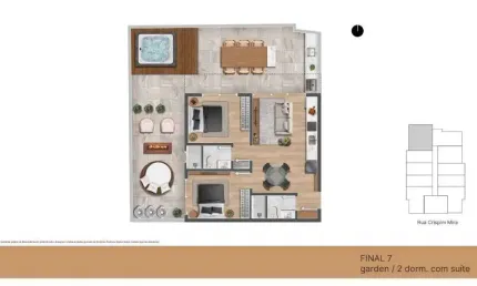 Apartamento garden a preço de custo, com área de lazer, no centro