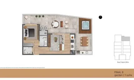 Apartamento garden a preço de custo, com área de lazer, no centro