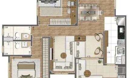 Apartamento à Venda no Condomínio Living Elegance, Botafogo, Campinas - SP