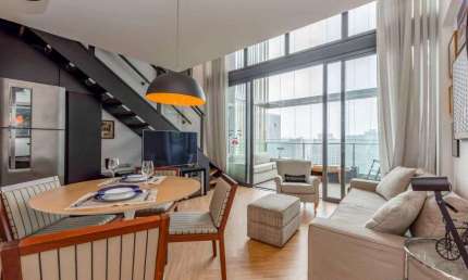 Apartamento duplex alto padrão à venda e para locação no Condomínio Forma Itaim em São Paulo - SP