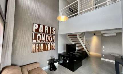 Apartamento mobiliado para aluguel no Condomínio The One Loft no Cambuí em Campinas - SP.