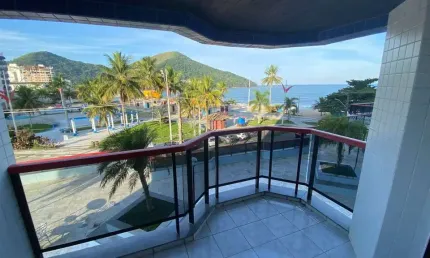 Apartamento para Locação Frente Mar, no melhor da Martim de Sá, Caraguatatuba - SP