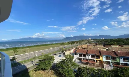 Frente mar, apartamento com 02 dorms, aruan, caraguatatuba